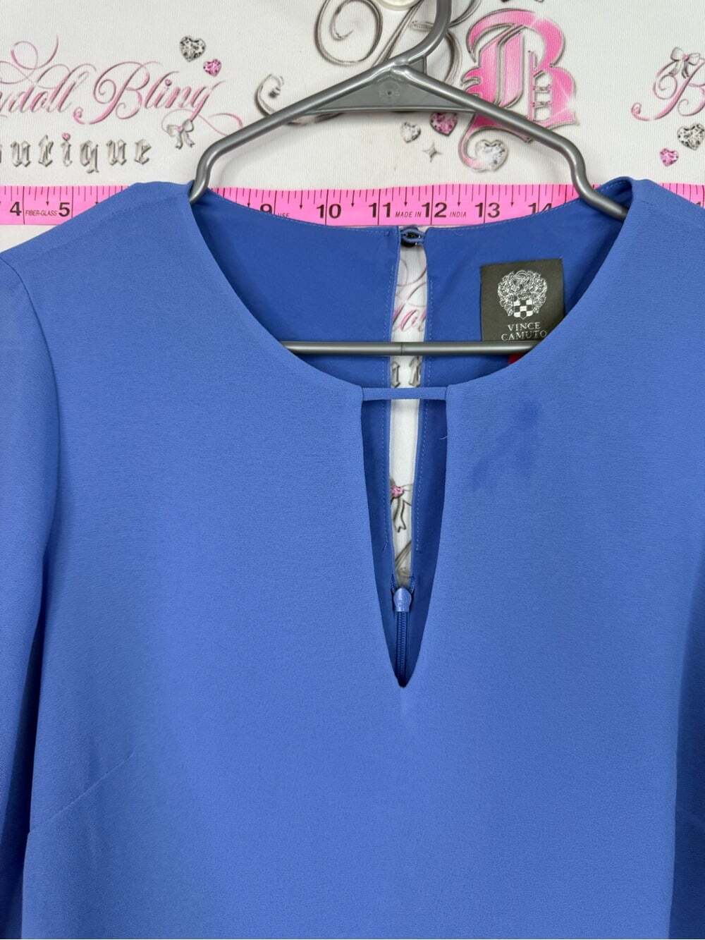Vince Camuto Periwinkle Tiered Ruffle Sleeve Shift Dress - Picture 12 of 13